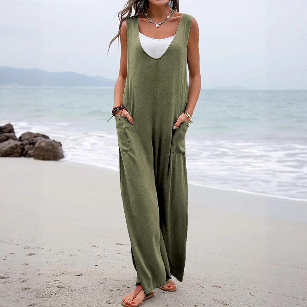 Dame casual jumpsuit med looser passform och praktiska fickor Mirla-Eva Jonsson