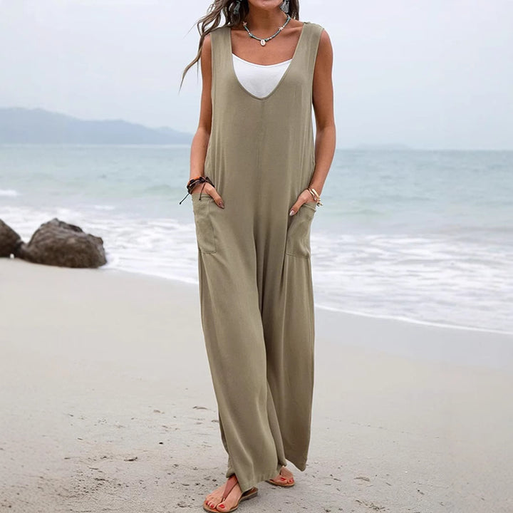 Dame casual jumpsuit med looser passform och praktiska fickor Mirla-Eva Jonsson