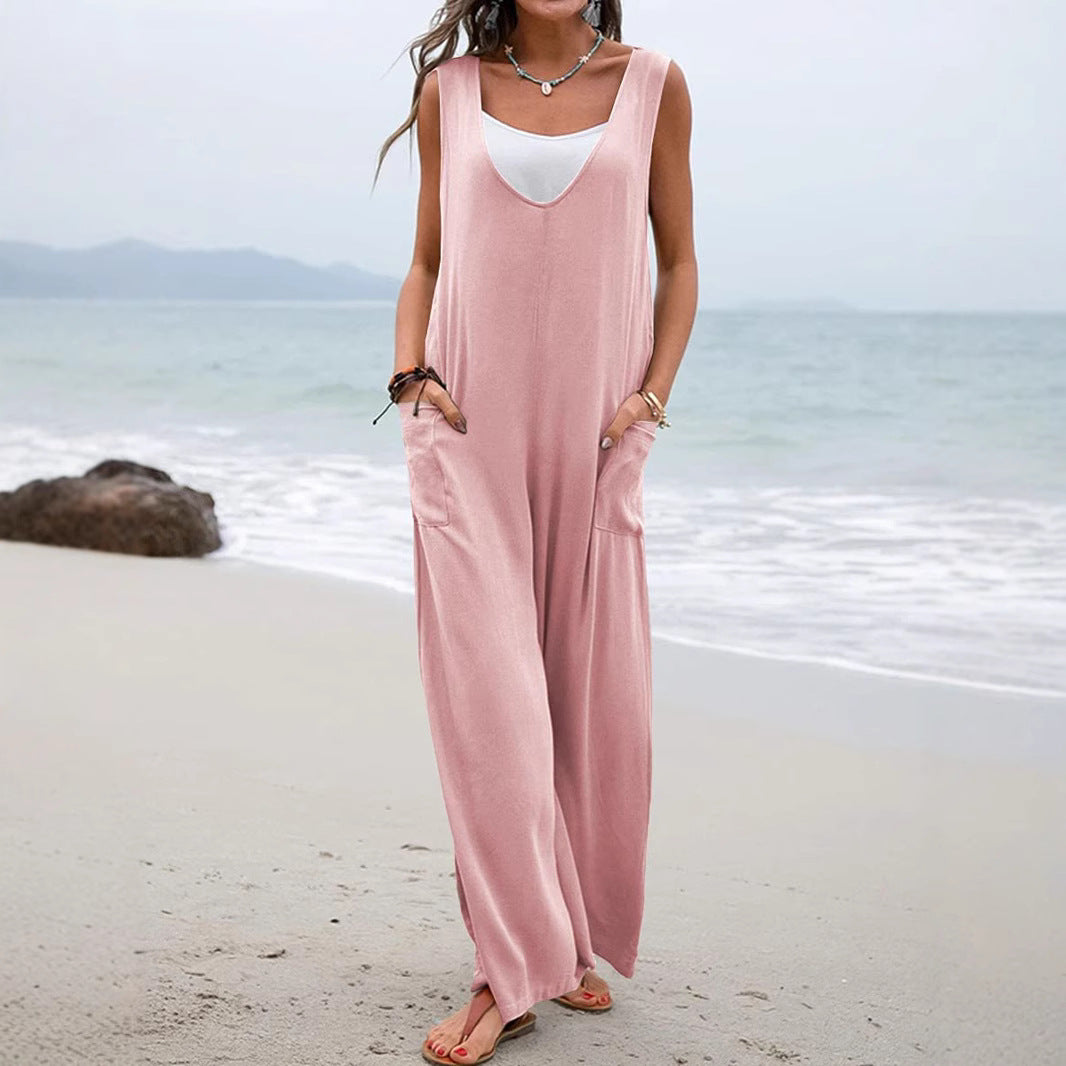 Dame casual jumpsuit med looser passform och praktiska fickor Mirla-Eva Jonsson