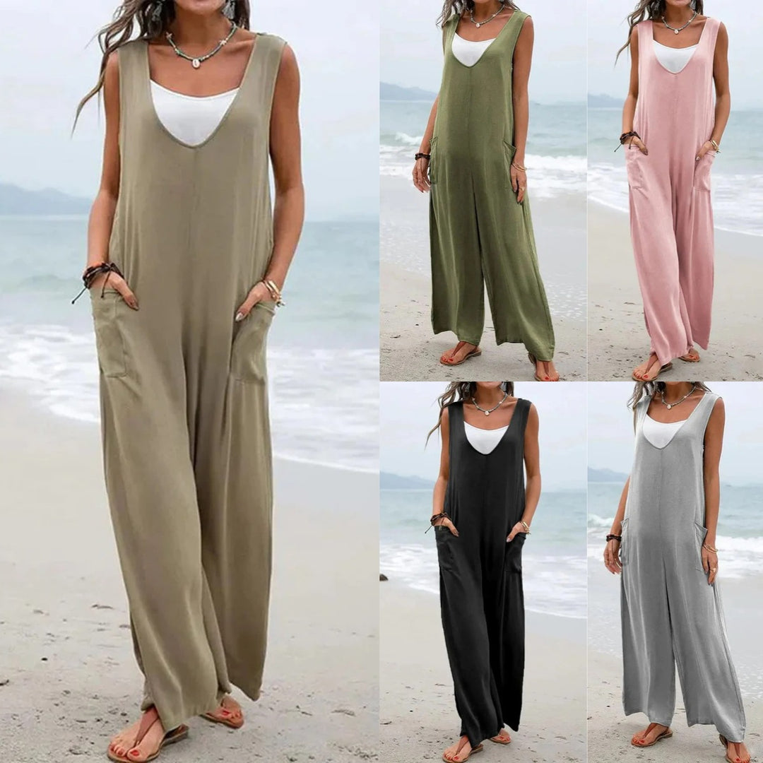 Dame casual jumpsuit med looser passform och praktiska fickor Mirla-Eva Jonsson