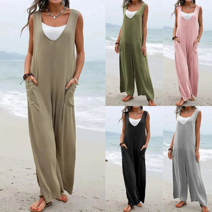 Dame casual jumpsuit med looser passform och praktiska fickor Mirla-Eva Jonsson
