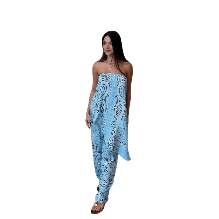 Dame casual jumpsuit med lös passform och stiligt mönster Mirla-Eva Jonsson