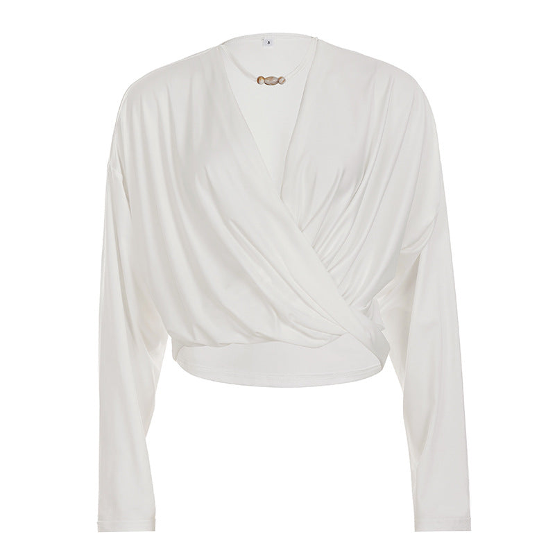 Dame casual long sleeve top with elegant knot detailing Mirla-Eva Jonsson