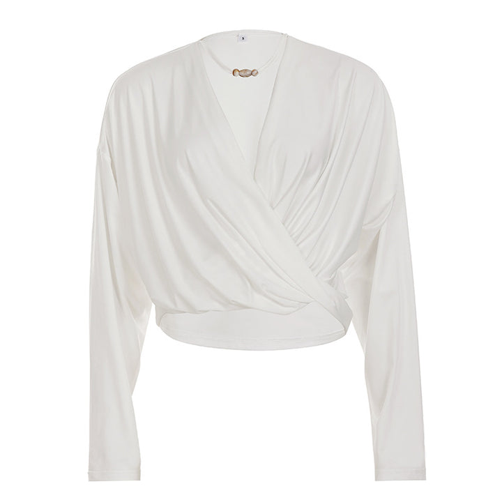 Dame casual long sleeve top with elegant knot detailing Mirla-Eva Jonsson