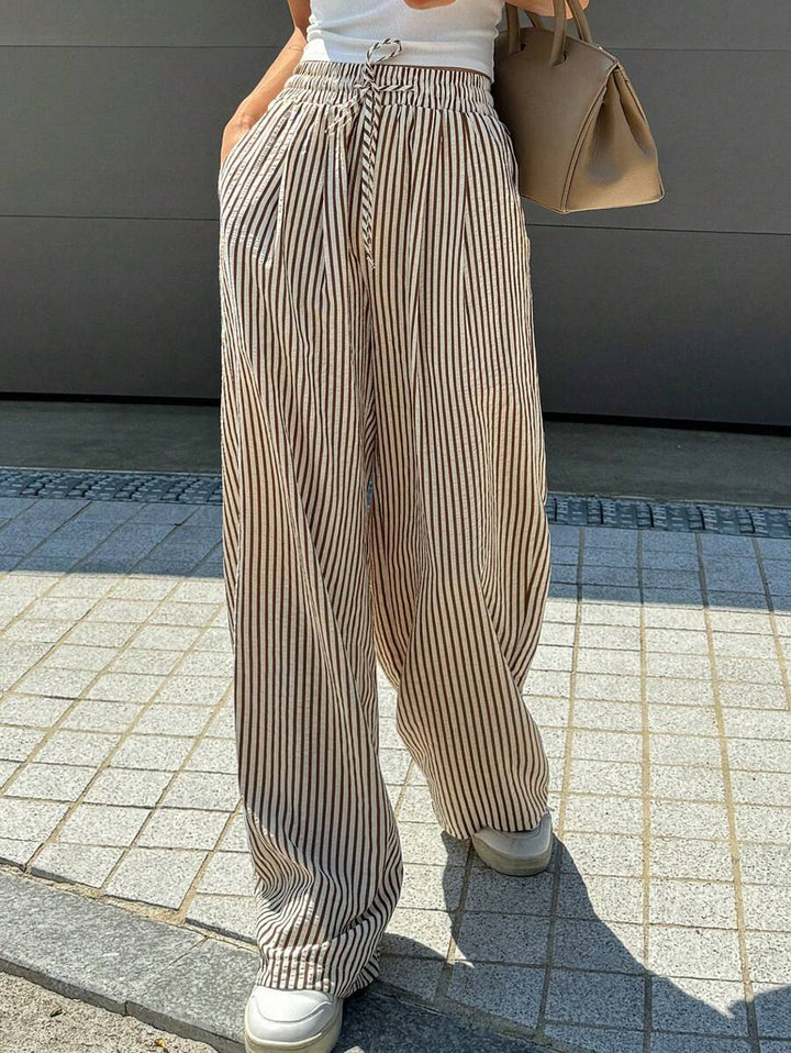 Dame casual, loose fit stripe pants Mirla-Eva Jonsson