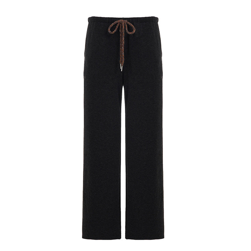 Dame casual palazzo pants with elastic waistband and adjustable drawstring Mirla-Eva Jonsson