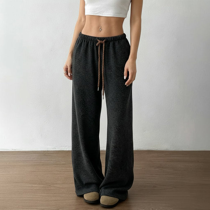 Dame casual palazzo pants with elastic waistband and adjustable drawstring Mirla-Eva Jonsson
