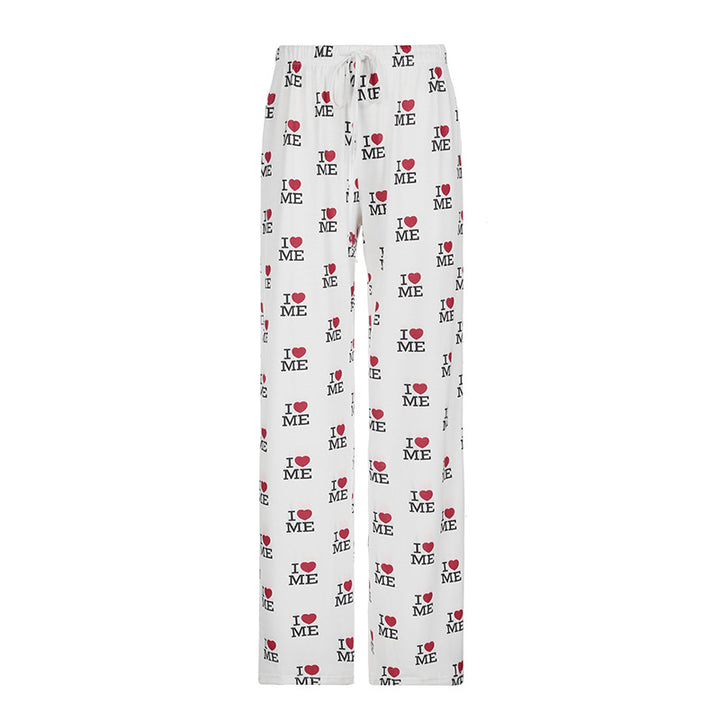 Dame casual print pants with elastic waistband Mirla-Eva Jonsson