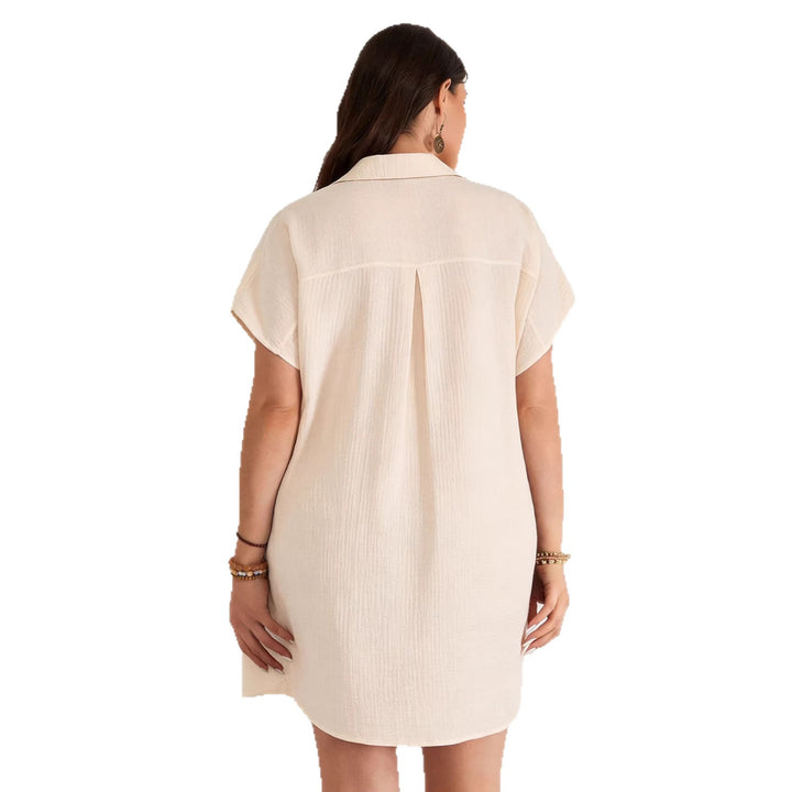 Dame casual shirt dress with button placket and two pockets Mirla-Eva Jonsson