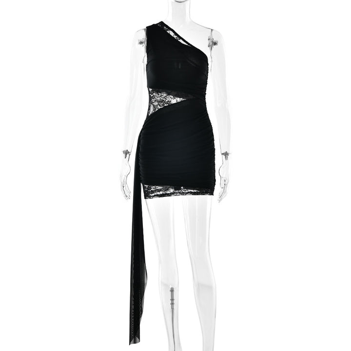 Dame cocktail dress with asymmetrical cutting Mirla-Eva Jonsson