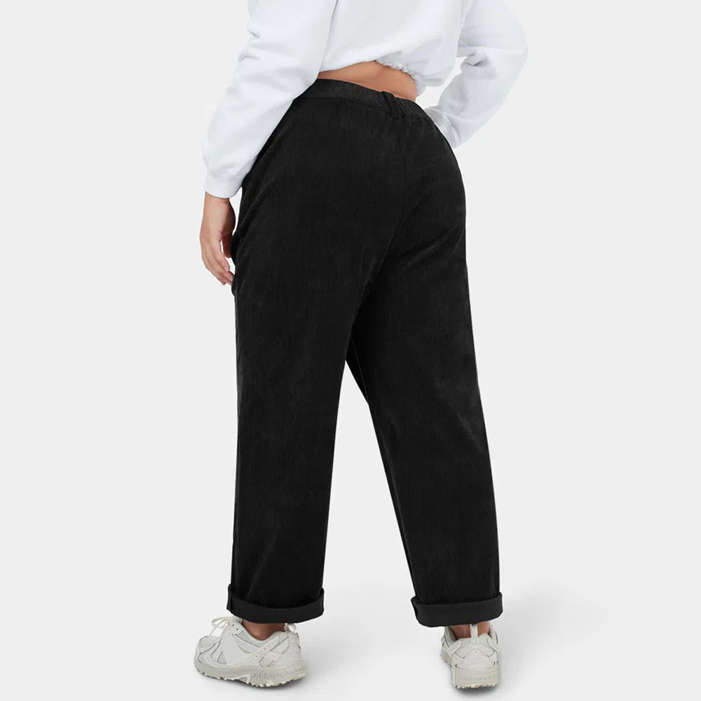 Dame cord trousers with wide leg and pleats Mirla-Eva Jonsson