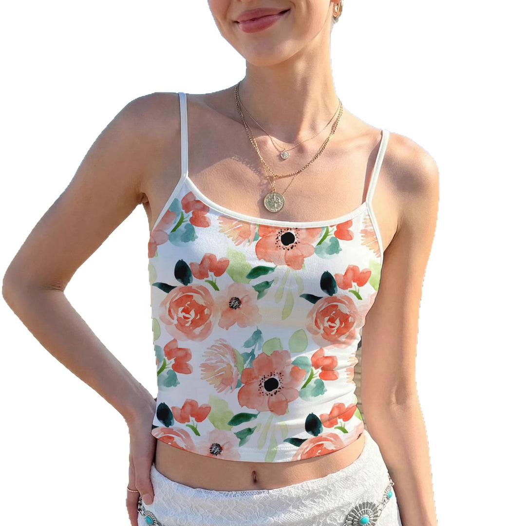 Dame crop-top med färgglad mandala-design Mirla-Eva Jonsson