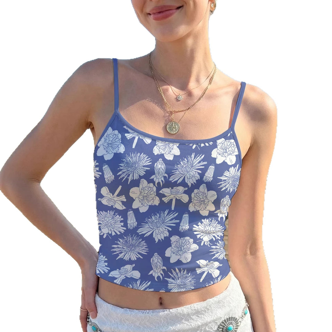 Dame crop-top med färgglad mandala-design Mirla-Eva Jonsson