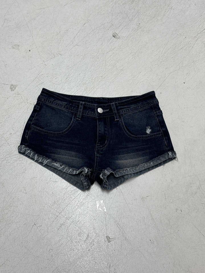 Dame denimshorts med fransad fåll Mirla-Eva Jonsson