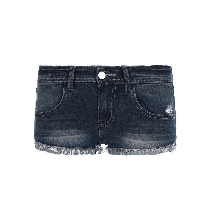 Dame denimshorts med fransad fåll Mirla-Eva Jonsson