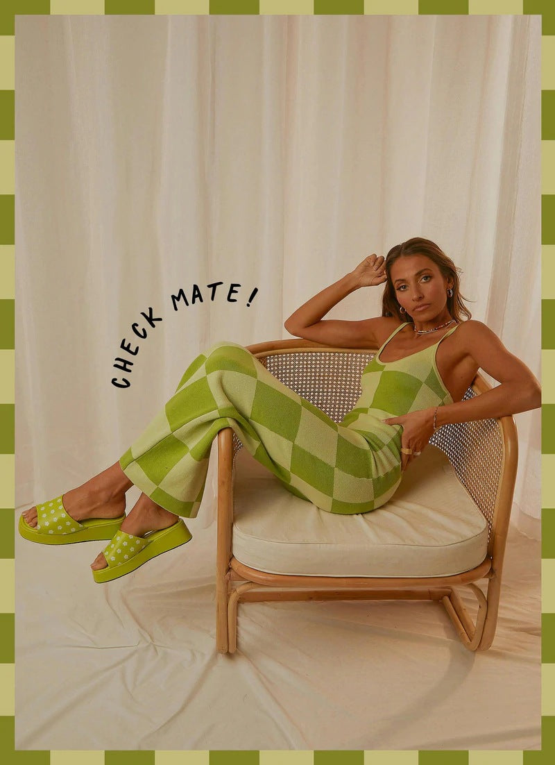 Dame designer midi dress med stiligt grafikmönster Mirla-Eva Jonsson