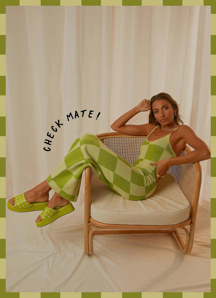 Dame designer midi dress med stiligt grafikmönster Mirla-Eva Jonsson