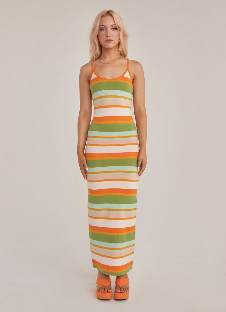 Dame designer midi dress med stiligt grafikmönster Mirla-Eva Jonsson