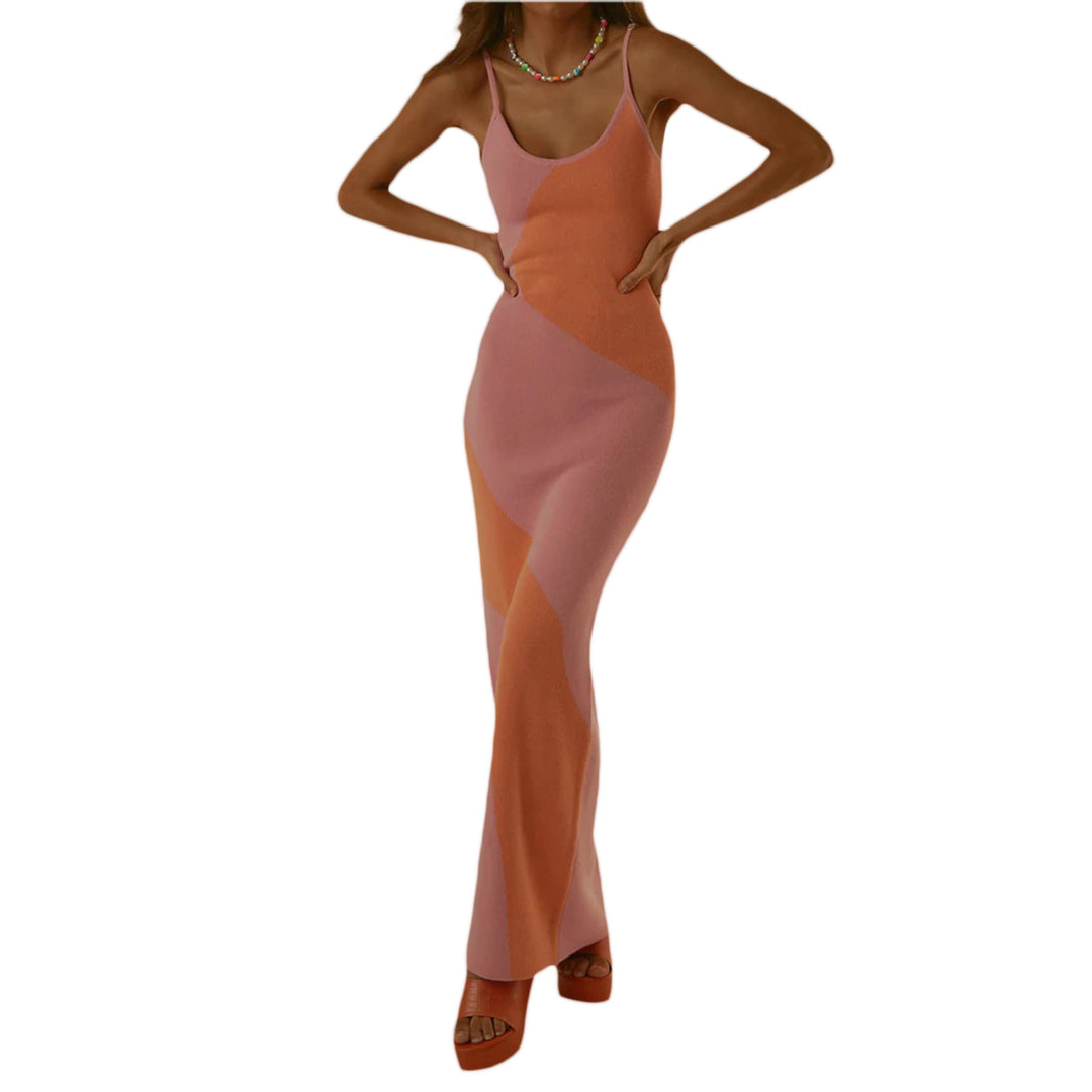 Dame designer midi dress med stiligt grafikmönster Mirla-Eva Jonsson