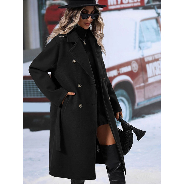 Dame dubbelknäppt ullkappa Eva Jonsson-Eva Jonsson