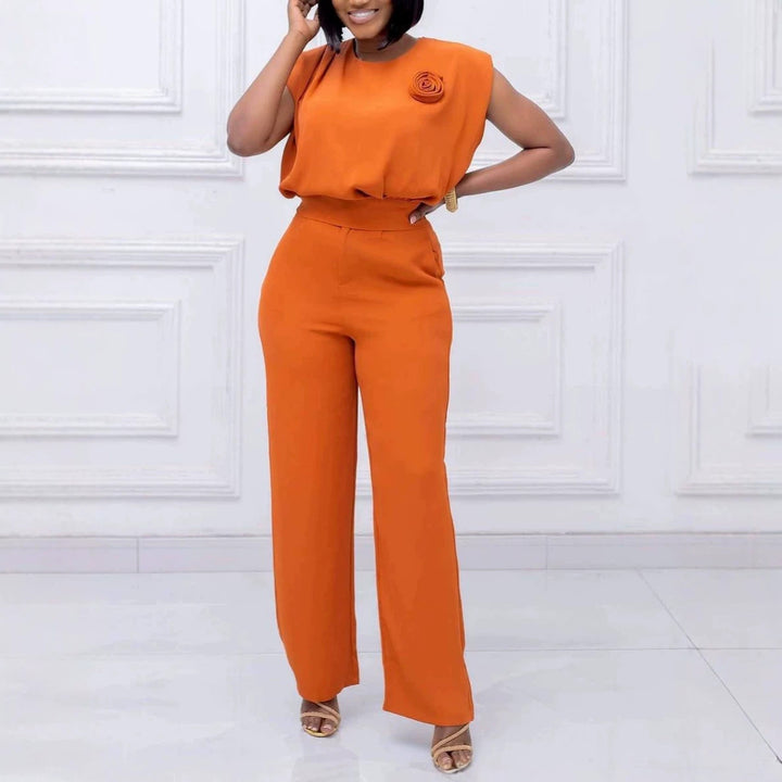 Dame elegant All-in-One-jumpsuit med blommig detalj Mirla-Eva Jonsson