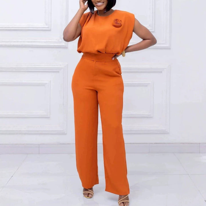 Dame elegant All-in-One-jumpsuit med blommig detalj Mirla-Eva Jonsson