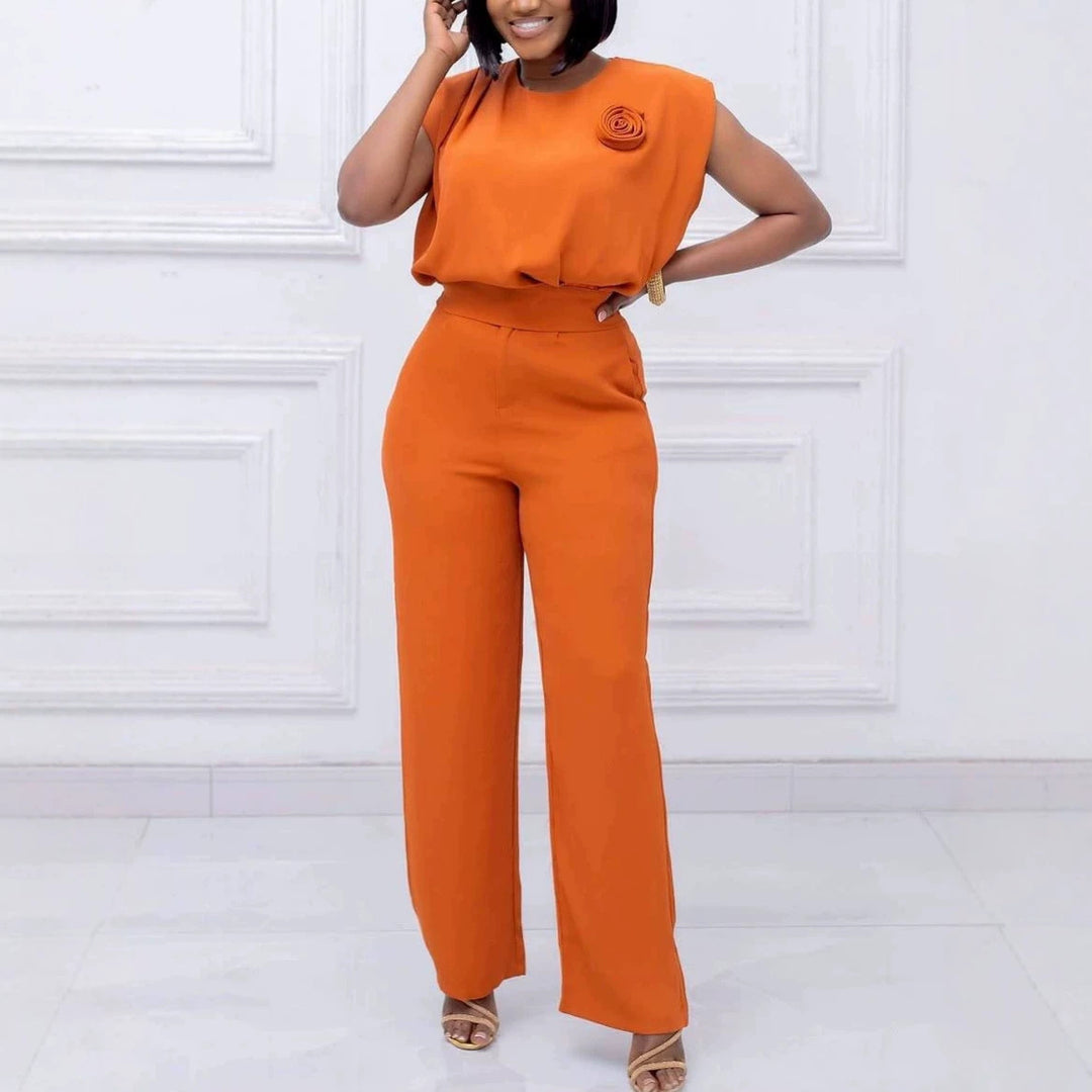 Dame elegant All-in-One-jumpsuit med blommig detalj Mirla-Eva Jonsson