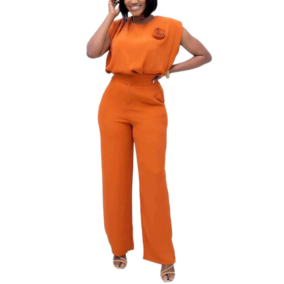 Dame elegant All-in-One-jumpsuit med blommig detalj Mirla-Eva Jonsson