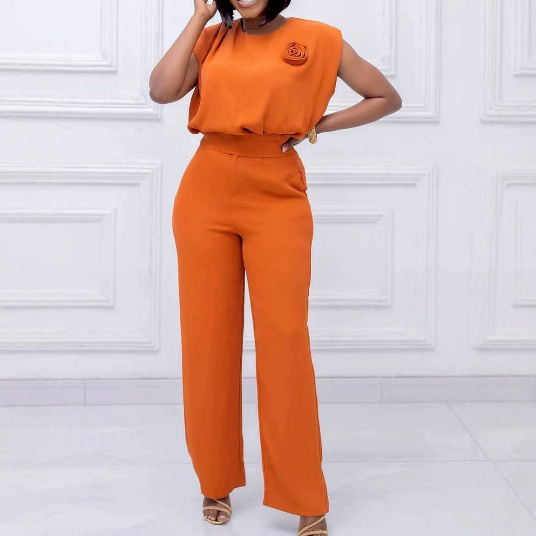 Dame elegant All-in-One-jumpsuit med blommig detalj Mirla-Eva Jonsson