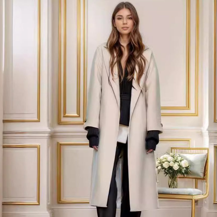 Dame elegant Duster-kappa med rymliga fickor och modern snitt Mirla-Eva Jonsson