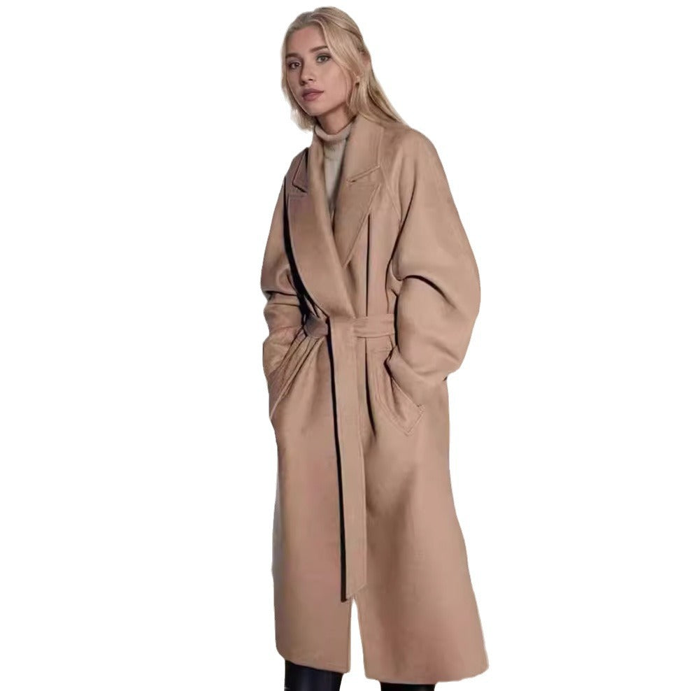 Dame elegant Duster-kappa med rymliga fickor och modern snitt Mirla-Eva Jonsson