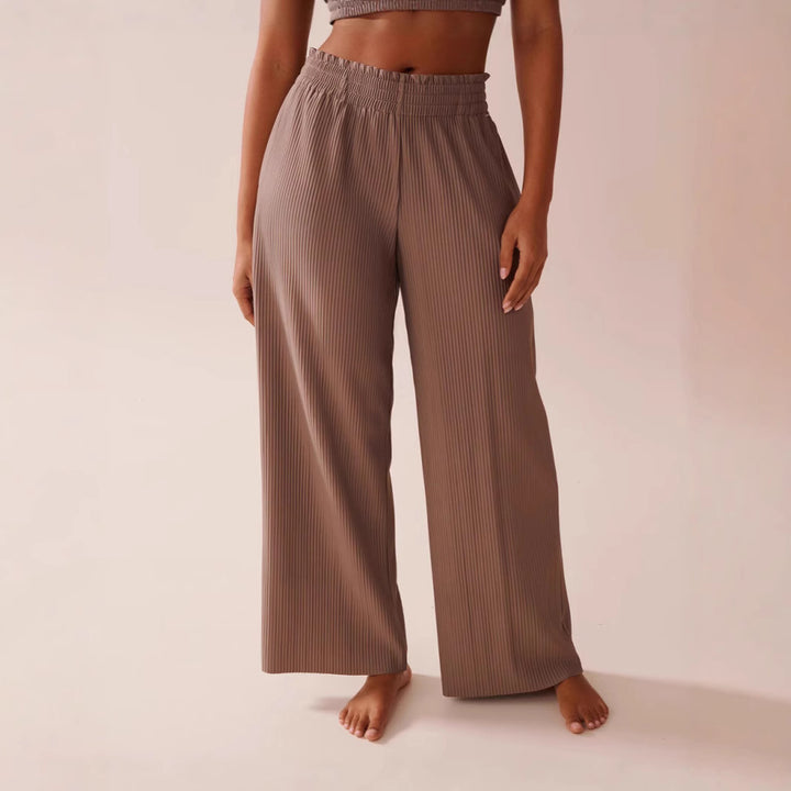 Dame elegant Plissé fritidsbyxor Mirla-Eva Jonsson