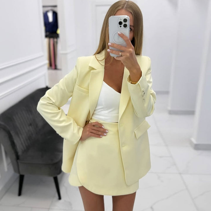 Dame elegant blazer-kjol-kombinationsset Mirla-Eva Jonsson