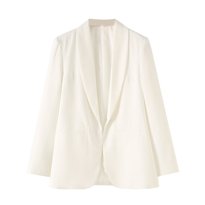 Dame elegant blazerjacka med en modern snitt och strukturerade fickor Mirla-Eva Jonsson