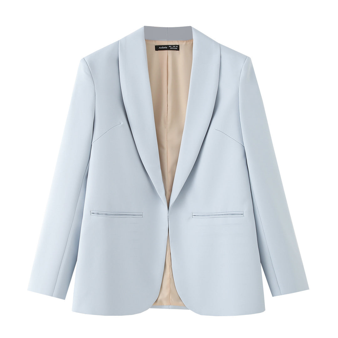 Dame elegant blazerjacka med en modern snitt och strukturerade fickor Mirla-Eva Jonsson