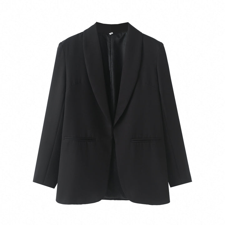 Dame elegant blazerjacka med en modern snitt och strukturerade fickor Mirla-Eva Jonsson