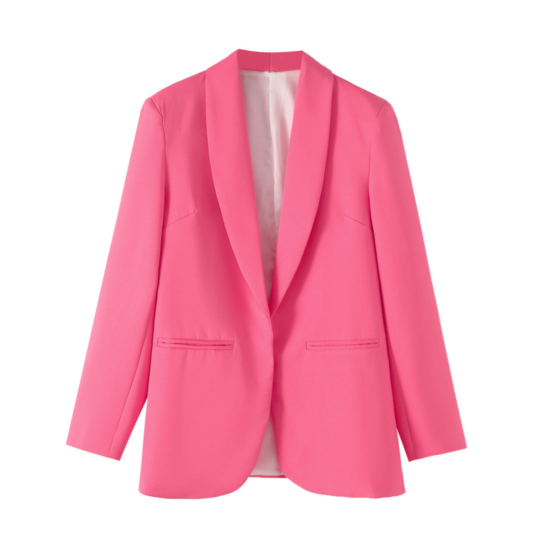 Dame elegant blazerjacka med en modern snitt och strukturerade fickor Mirla-Eva Jonsson