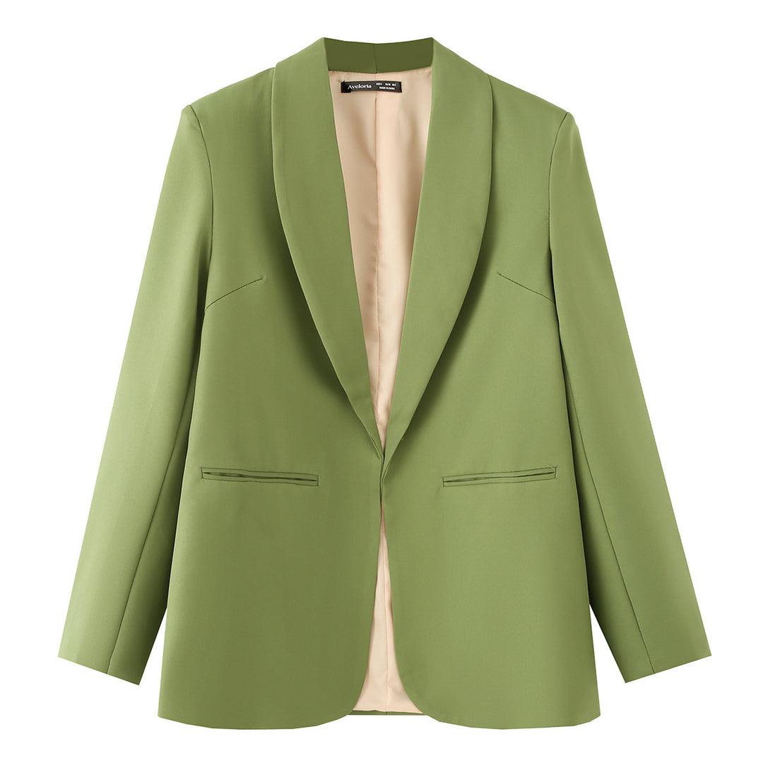 Dame elegant blazerjacka med en modern snitt och strukturerade fickor Mirla-Eva Jonsson