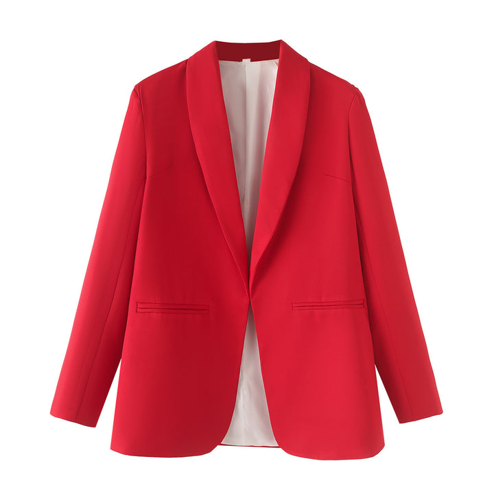 Dame elegant blazerjacka med en modern snitt och strukturerade fickor Mirla-Eva Jonsson