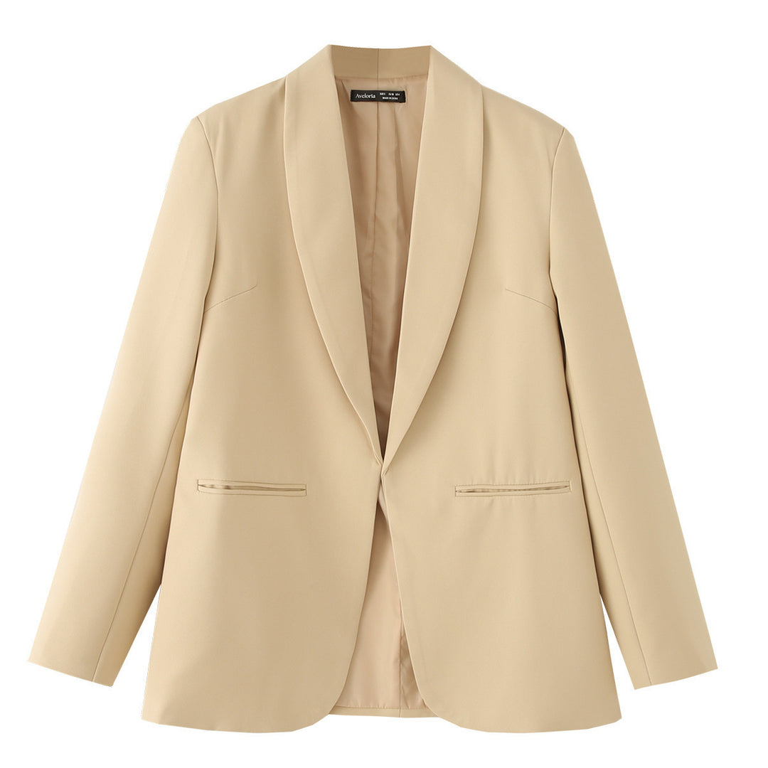 Dame elegant blazerjacka med en modern snitt och strukturerade fickor Mirla-Eva Jonsson
