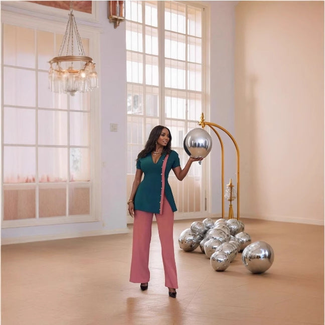 Dame elegant blus med strukturerade detaljer Mirla-Eva Jonsson