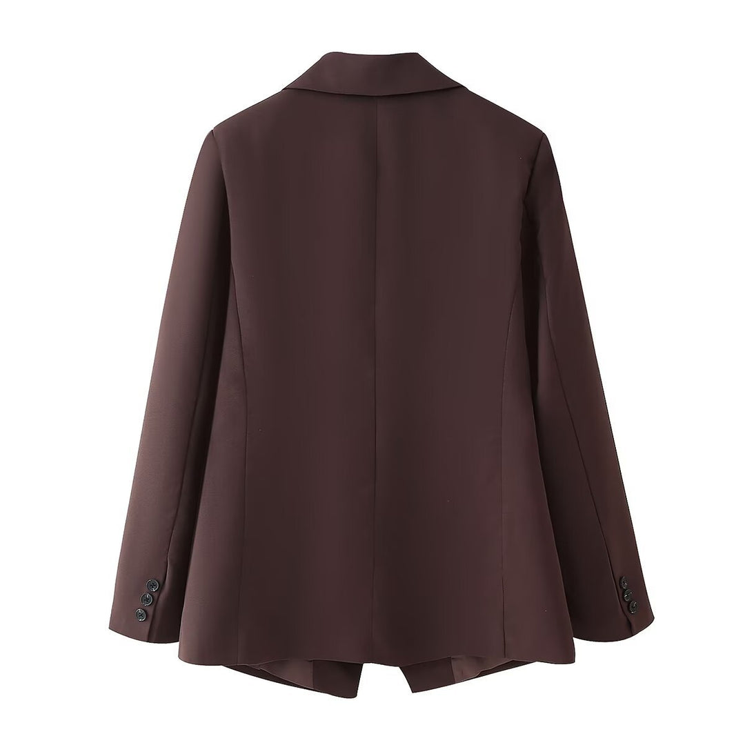 Dame elegant oversized blazerjacka med dubbelknapprad och fickor Mirla-Eva Jonsson