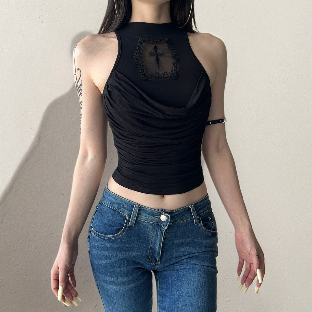 Dame elegant tanktop med lekfull detalj på baksiden Mirla-Eva Jonsson