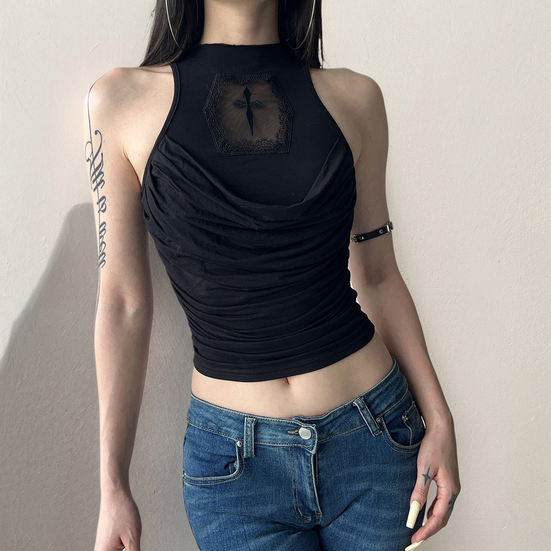 Dame elegant tanktop med lekfull detalj på baksiden Mirla-Eva Jonsson