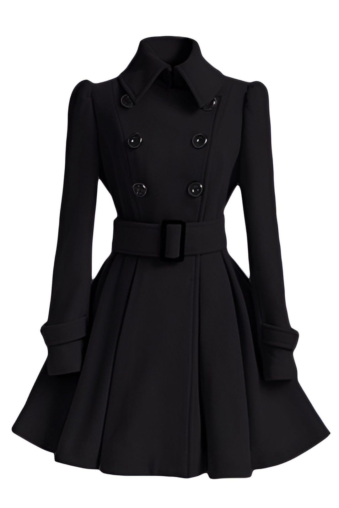 Dame elegant trench coat med figursydd snitt och dekorativa knappar Mirla-Eva Jonsson