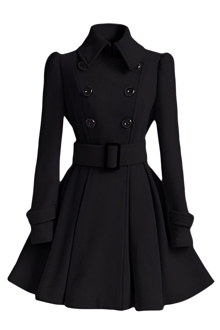 Dame elegant trench coat med figursydd snitt och dekorativa knappar Mirla-Eva Jonsson