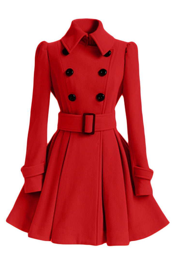 Dame elegant trench coat med figursydd snitt och dekorativa knappar Mirla-Eva Jonsson