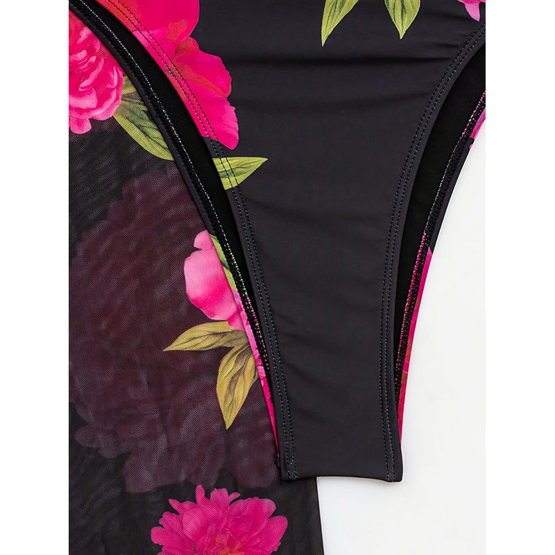 Dame endelös baddräkt med blommig cover-up Mirla-Eva Jonsson