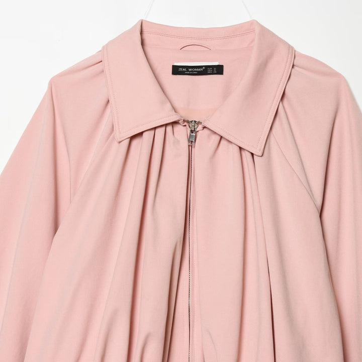 Dame fashion Blouson jacket with voluminous sleeves and zipper Mirla-Eva Jonsson