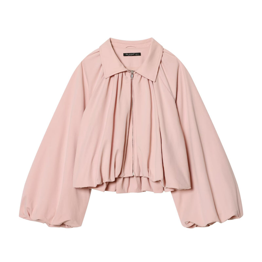 Dame fashion Blouson jacket with voluminous sleeves and zipper Mirla-Eva Jonsson